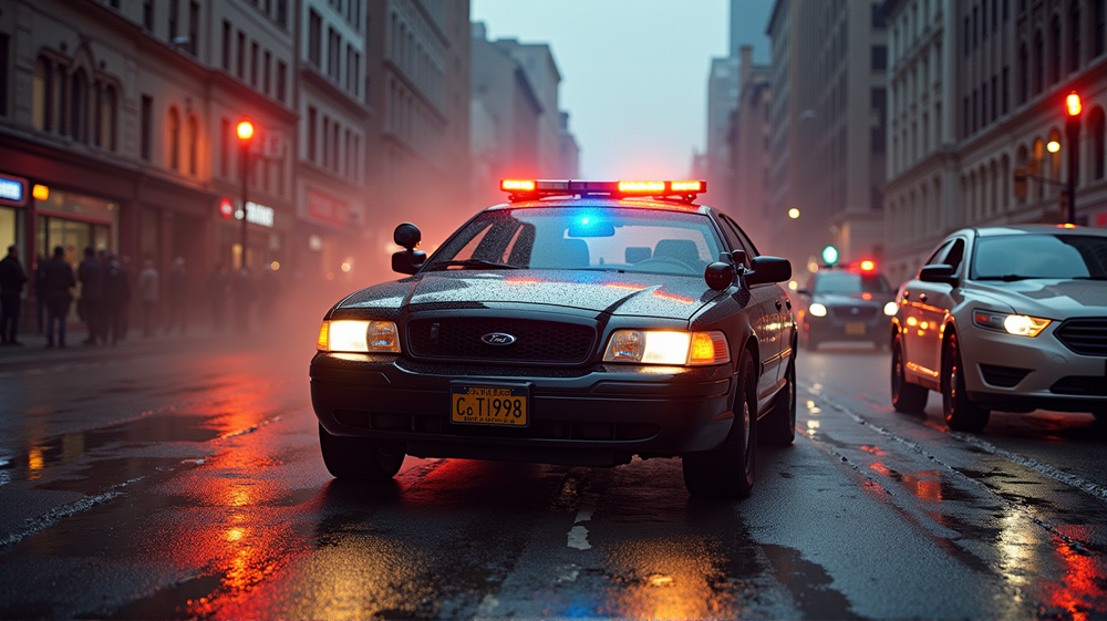 Coraggio in Linea: Ufficiale RPD Affronta il Pericolo mentre il Sospetto si Schianta contro l'Auto di Pattuglia