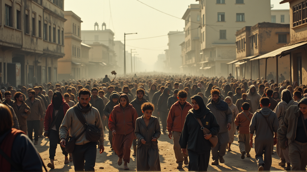 Esodo Straziante: 350.000 Gazani in Fuga tra Devastante Offensiva Israeliana