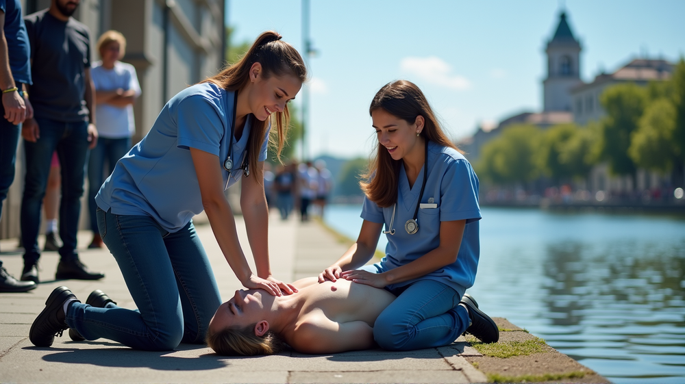 Studentesse PA Eroiche Salvano una Vita Durante una Pausa Studio