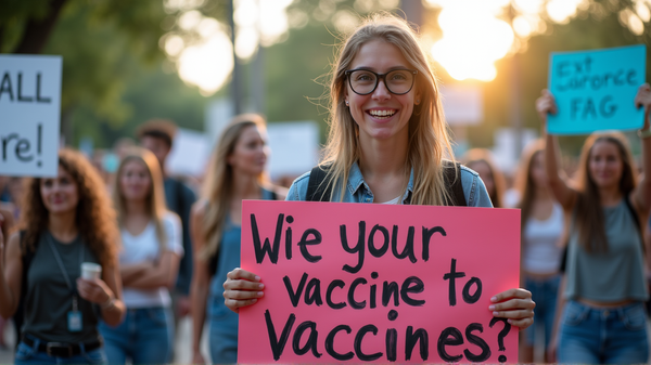 Studenti di Medicina UF in Marcia Contro l'Abrogazione dei Mandati sui Vaccini in Florida