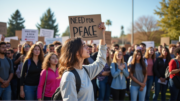Le Voci degli Studenti Risuonano mentre si Svolge il Piano di Pace in Medio Oriente